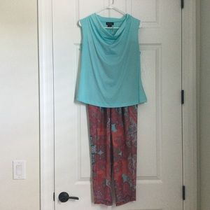 Coordinated New Options Top with Sky’s The Limit Lined Pants.